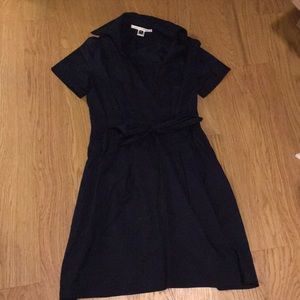 DVF short sleeve dress with tie